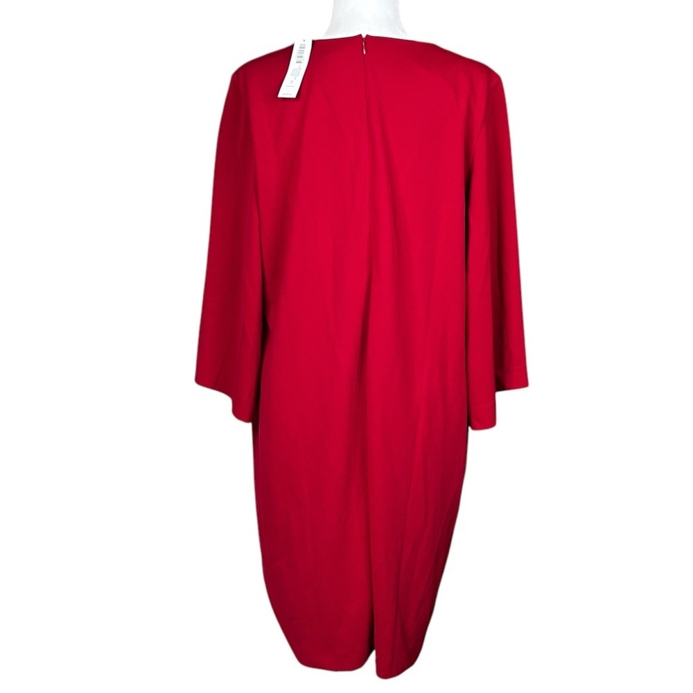 NEW Chico's Kimono Sleeve Dress Sz 3 16-18 Red Closet Essential Minimalist - Picture 4 of 14